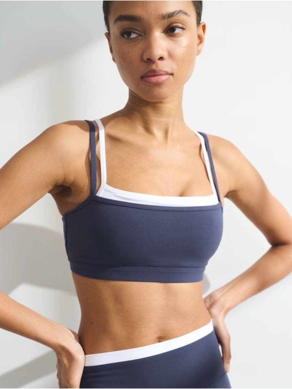 YPB Double-Layered Sports Bra - Abercrombie - XL - Navy